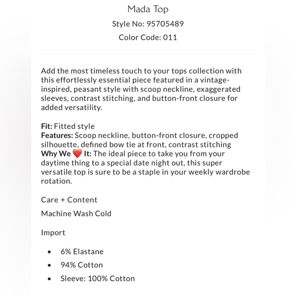 NWT Women's Free People White Boho Mada Top Corset style w/ exaggerated sleeves - Picture 5 of 11